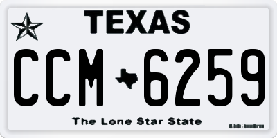 TX license plate CCM6259