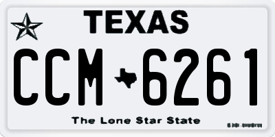 TX license plate CCM6261