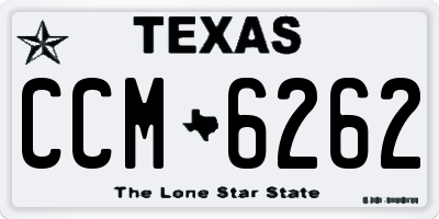 TX license plate CCM6262