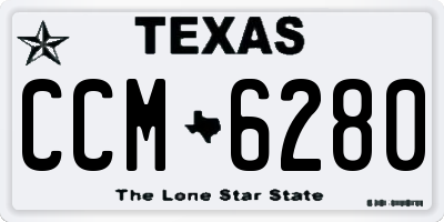 TX license plate CCM6280