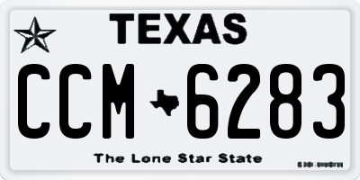 TX license plate CCM6283