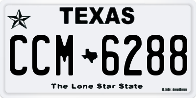 TX license plate CCM6288