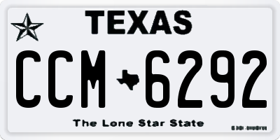 TX license plate CCM6292