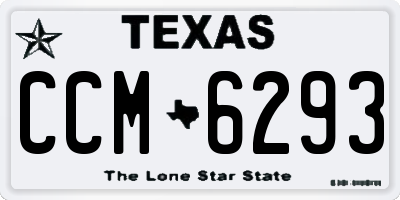 TX license plate CCM6293