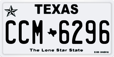 TX license plate CCM6296