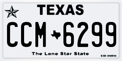 TX license plate CCM6299