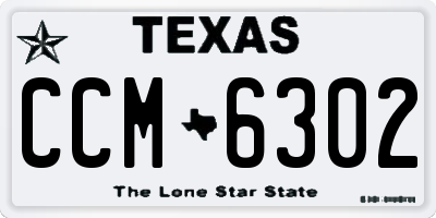TX license plate CCM6302