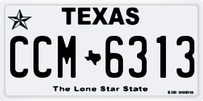 TX license plate CCM6313