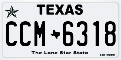 TX license plate CCM6318