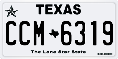 TX license plate CCM6319