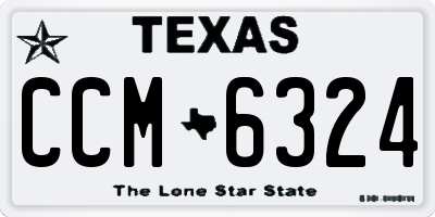 TX license plate CCM6324