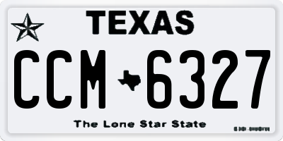 TX license plate CCM6327