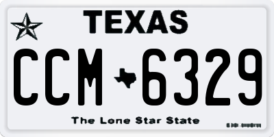 TX license plate CCM6329