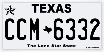 TX license plate CCM6332
