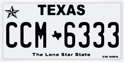 TX license plate CCM6333