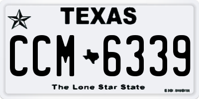TX license plate CCM6339