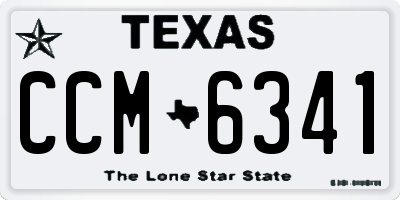 TX license plate CCM6341