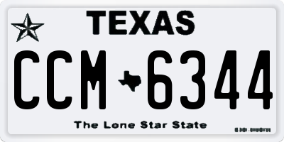 TX license plate CCM6344