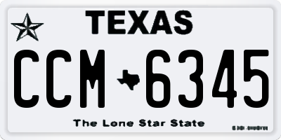 TX license plate CCM6345