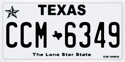 TX license plate CCM6349