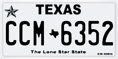 TX license plate CCM6352