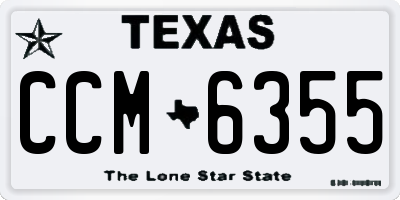 TX license plate CCM6355