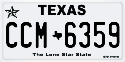 TX license plate CCM6359