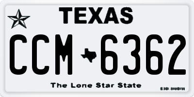 TX license plate CCM6362