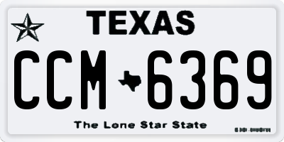 TX license plate CCM6369