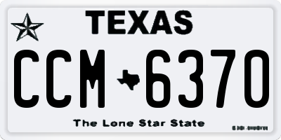 TX license plate CCM6370