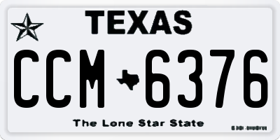 TX license plate CCM6376