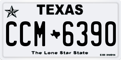 TX license plate CCM6390