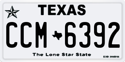 TX license plate CCM6392