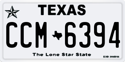 TX license plate CCM6394