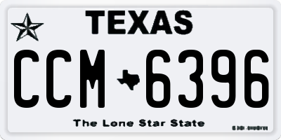 TX license plate CCM6396