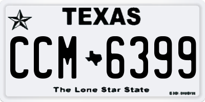 TX license plate CCM6399