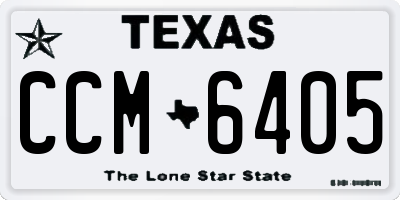 TX license plate CCM6405