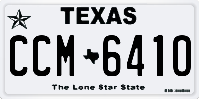 TX license plate CCM6410