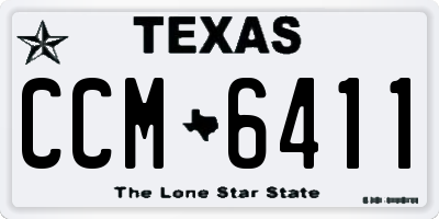 TX license plate CCM6411