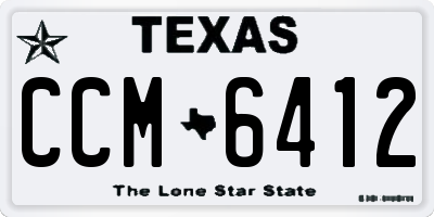 TX license plate CCM6412