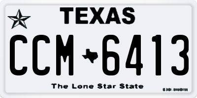 TX license plate CCM6413