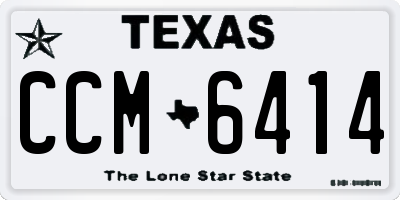 TX license plate CCM6414