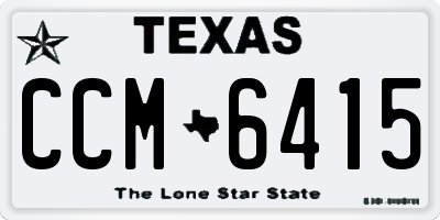 TX license plate CCM6415