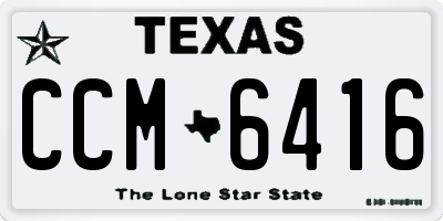 TX license plate CCM6416
