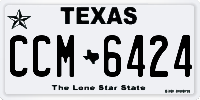 TX license plate CCM6424