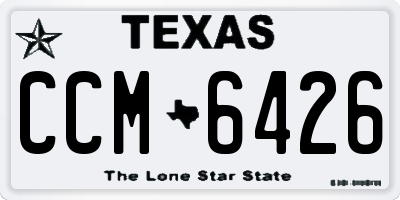 TX license plate CCM6426