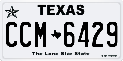 TX license plate CCM6429