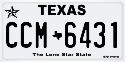TX license plate CCM6431
