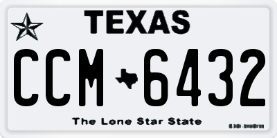 TX license plate CCM6432