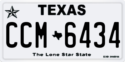 TX license plate CCM6434